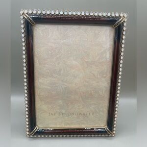 Vintage Jay Strongwater Lorraine Dark Brown Antique Goldtone 5x7” Frame W/BOX